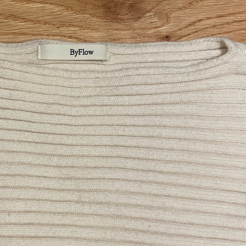 Anthropologie White Crop Sweater - Picture 3 of 3